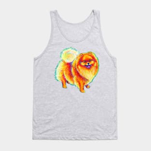 Rainbow Pomeranian Dog Tank Top